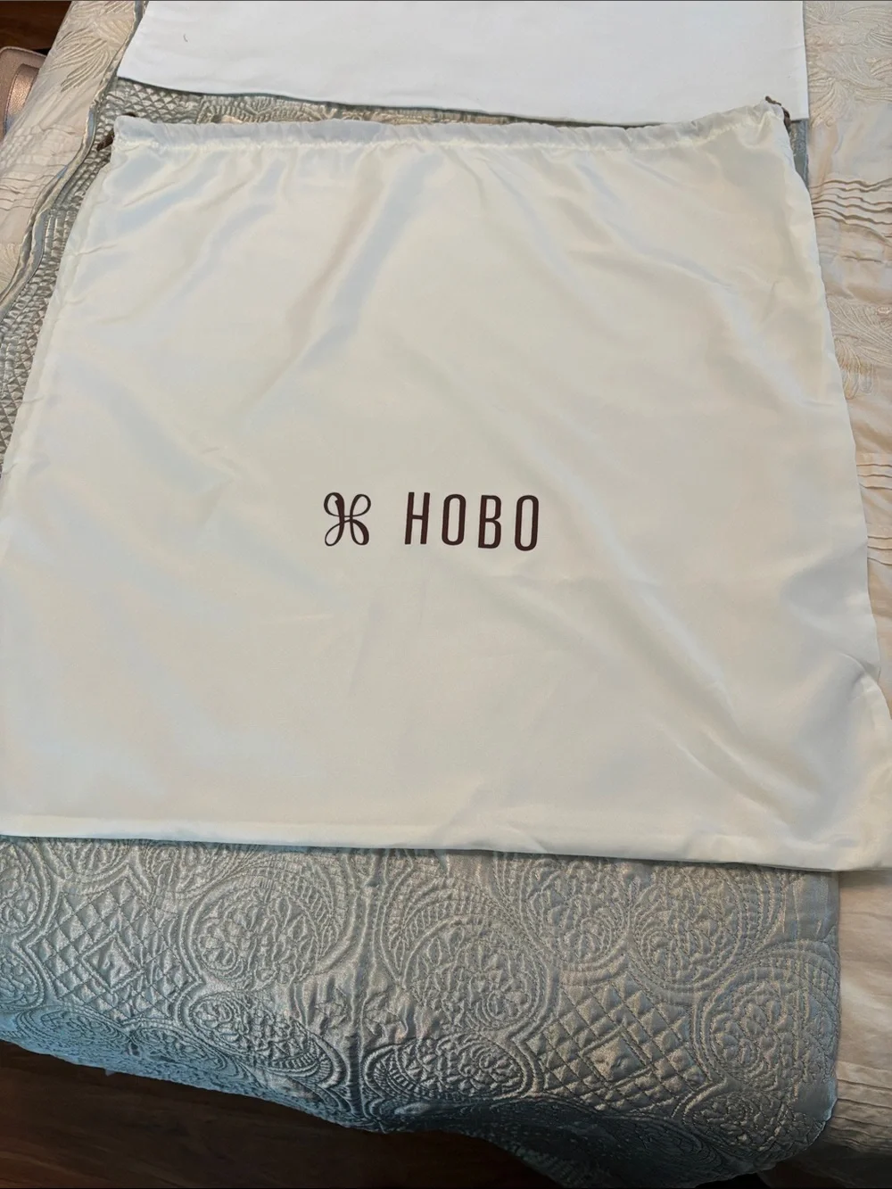 HOBO Cream Drawstring Logo Dust Bag